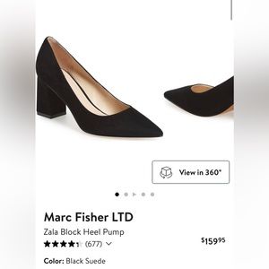 Marc Fisher LTD Zala Block Heel Pump - Women Size USA W6 EUR 36